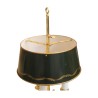 Bouillotte lamp in gilded bronze with 3 lights with shade in … - Moinat - Table lamps