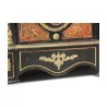 Inlaid buffet cabinet with 1 door with brown marble top - Moinat - Buffet, Bars, Sideboards, Dressers, Chests, Enfilades