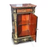 Inlaid buffet cabinet with 1 door with brown marble top - Moinat - Buffet, Bars, Sideboards, Dressers, Chests, Enfilades