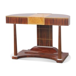 Art Deco cabinet console in rosewood and elm veneer