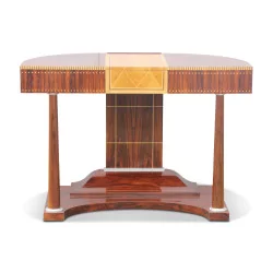 Art Deco cabinet console in rosewood and elm veneer