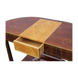 Art Deco cabinet console in rosewood and elm veneer