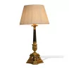 Lampe Empire tripode en bronze doré et colonne noire avec … - Moinat - Lampes de table