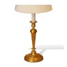 Candlesticks turned with pearls mounted as a lamp with lampshade … - Moinat - Table lamps