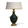 Green vase lamp and gilded bronze. Italy, around 1970. - Moinat - Table lamps