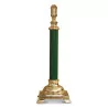 Lampe colonne verte. Paris France, vers 1970. - Moinat - Lampes de table