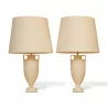 Pair of Directoire style alabaster vase lamps with … - Moinat - ShadeFlair