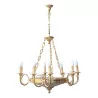 trumpet chandelier or hunting horns decorated with gilded bronzes … - Moinat - Chandeliers, Ceiling lamps