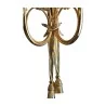 Applique Louis XVI cors de chasse avec noeud en haut et - Moinat - Appliques murales
