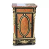 Armoire buffet marqueté à 1 porte avec dessus marbre brun - Moinat - Bahuts, Bars, Buffets, Coffres, Enfilades