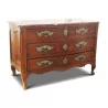 Commode bordelaise en noyer et dessus marbre brun avec 3 … - Moinat - Commodes, Chiffonniers, Semainiers