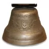 Cloche de vache en bronze avec collier en cuir, décors - Moinat - Accessoires de décoration