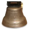 Cloche de vache en bronze avec collier en cuir, décors - Moinat - Accessoires de décoration