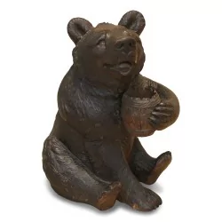 Brienzer Bär aus geschnitztem Holz, Geheimbox. Schweizerisch. Ära …