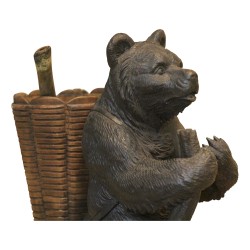 Brienz Bear with carved wooden hood and pipe rack. …