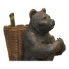 Brienz Bear with carved wooden hood and pipe rack. … - Moinat - Decorating accessories