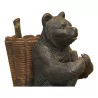 Ours de Brienz avec hotte en bois sculpté et support à pipes. … - Moinat - VE2022/3
