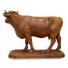 Vache de Brienz en bois sculpté. Suisse, 20ème siècle. - Moinat - Brienz