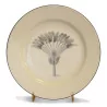 black “PALM TREE” plate. Dishwasher safe. - Moinat - Chinaware, Porcelain