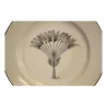 black “PALM TREE” plate. Dishwasher safe. - Moinat - Chinaware, Porcelain