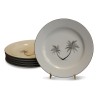 Assiette “PALMIER” noir. Résistant au au lave-vaisselle. - Moinat - Porcelaine