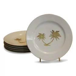 Golden “PALM” plate. Dishwasher safe. …