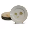 Golden “PALM” plate. Dishwasher safe. … - Moinat - Chinaware, Porcelain