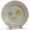 Golden “PALM” plate. Dishwasher safe. … - Moinat - Chinaware, Porcelain