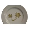 Golden “PALM” plate. Dishwasher safe. … - Moinat - Chinaware, Porcelain