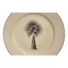 black “PALM TREE” plate. Dishwasher safe. - Moinat - Chinaware, Porcelain