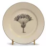 black “PALM TREE” plate. Dishwasher safe. - Moinat - Chinaware, Porcelain