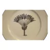 black “PALM TREE” plate. Dishwasher safe. - Moinat - Chinaware, Porcelain