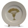 Porcelain plate with a golden palm tree - Moinat - Chinaware, Porcelain