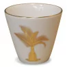 Tasse à café en porcelaine avec un palmier doré - Moinat - Porcelaine