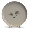 Plat à tarte en porcelaine avec un palmier noir. - Moinat - Porcelaine