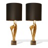 Pair of lamps signed CHARLES PARIS. - Moinat - Table lamps