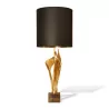 Pair of lamps signed CHARLES PARIS in bronze and brass … - Moinat - Table lamps