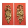 Пара панно в стиле Людовика XVI из позолоченного дерева на панели … - Moinat - Декоративные предметы