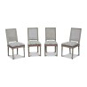 Set of 4 white lacquered Louis XVI chairs, upholstery on … - Moinat - Chairs