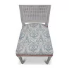 Ensemble de 4 chaises Louis XVI laquées blanc, garniture sur … - Moinat - Chaises