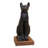 Chat égyptien noir en pierre reconstituée, patiné bronze verre … - Moinat - Accessoires de décoration