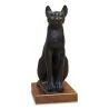Chat égyptien noir en pierre reconstituée, patiné bronze verre … - Moinat - Accessoires de décoration