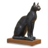 Chat égyptien noir en pierre reconstituée, patiné bronze verre … - Moinat - Accessoires de décoration
