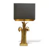 Pair of CHARLES PARIS lamps in bronze and brass leaves of … - Moinat - Table lamps