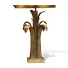 Pair of CHARLES PARIS lamps in bronze and brass leaves of … - Moinat - Table lamps