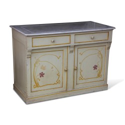 Art Nouveau style painted wooden washbasin cabinet with 1 …