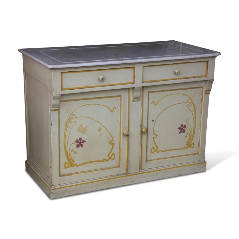 Art Nouveau style painted wooden washbasin cabinet with 1 … - Moinat - Chests of drawers, Commodes, Chifonnier, Chest of 7 drawers
