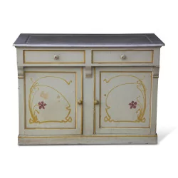 Art Nouveau style painted wooden washbasin cabinet with 1 …