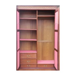 Armoire de style Louis XVI en palissandre et bois de rose avec
