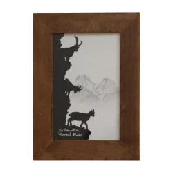 Декупаж, изображающий 3 горных козла на карнизе с …